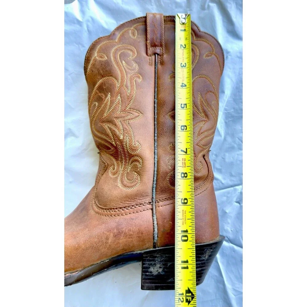 Ariat Legend Leather Western Cowboy Boots 7B Brown Square Toe Russet Rebel